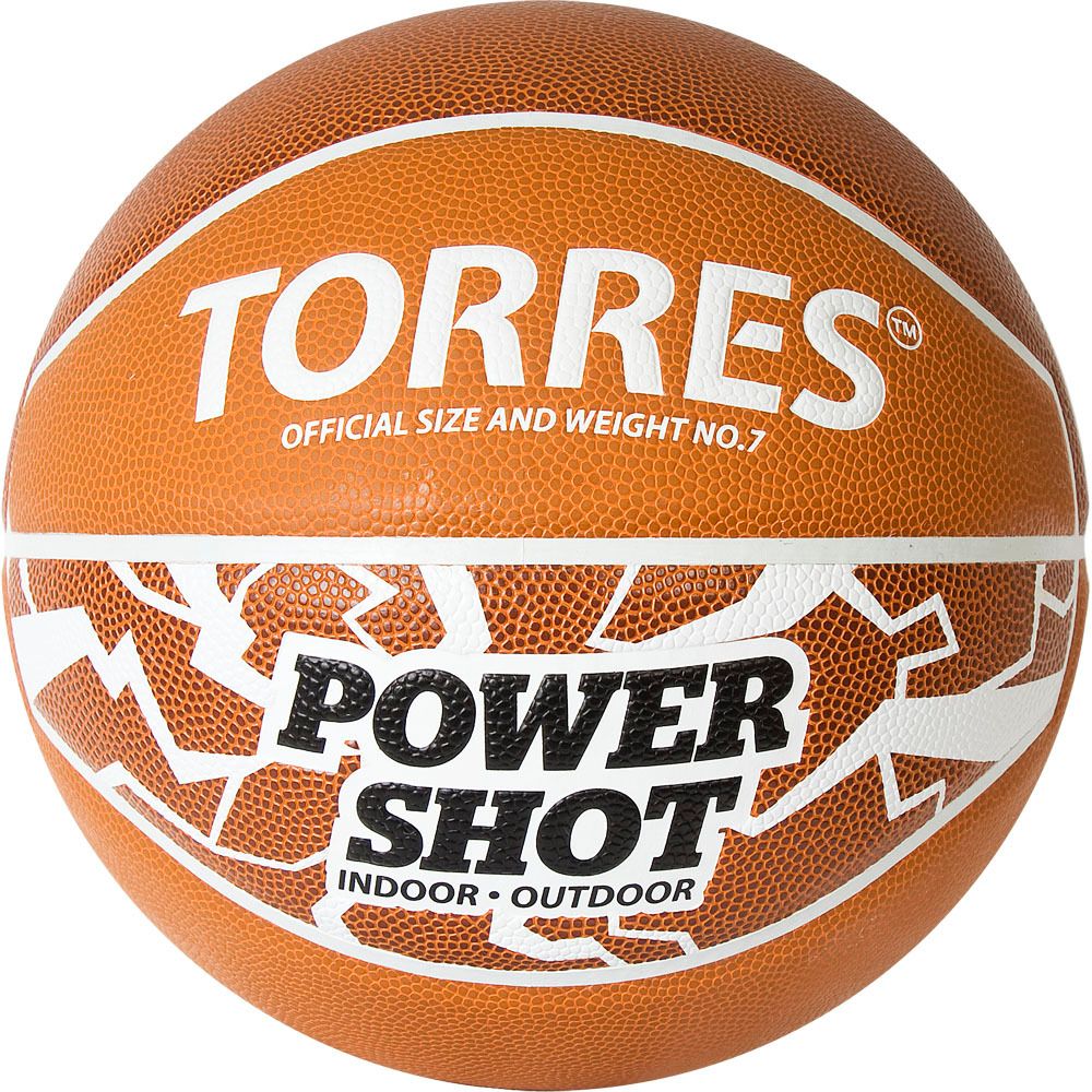 Мяч баскетбольный TORRES Power Shot B32087, размер 7