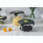 Контейнер для продуктов с клапаном 0,6л круглый «BRILLIANT» черный