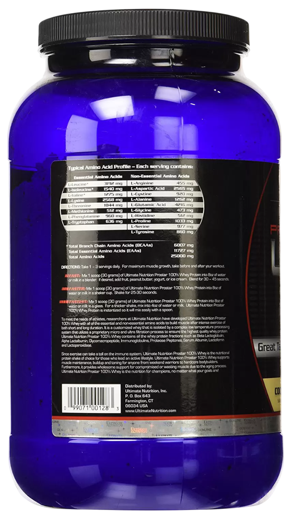 Ultimate Nutrition Prostar 100% Whey Protein 2 lb 908 g, Сывороточный протеин, Концентрат