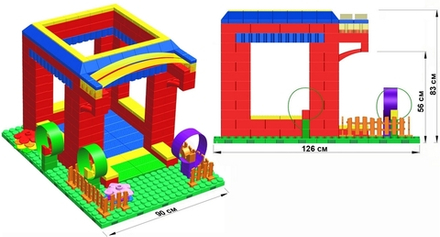 Конструктор Leco Домики GigaBloks 7,5"