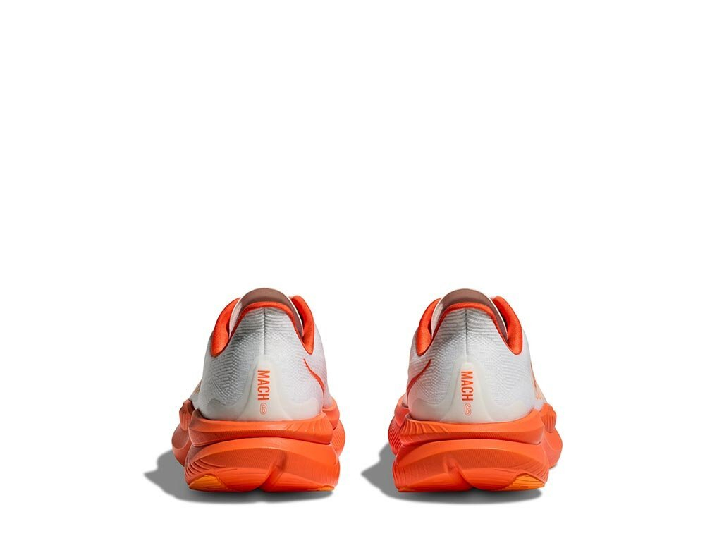 Кроссовки для бега женские Hoka Mach 6 W Бело-Оранжевые
