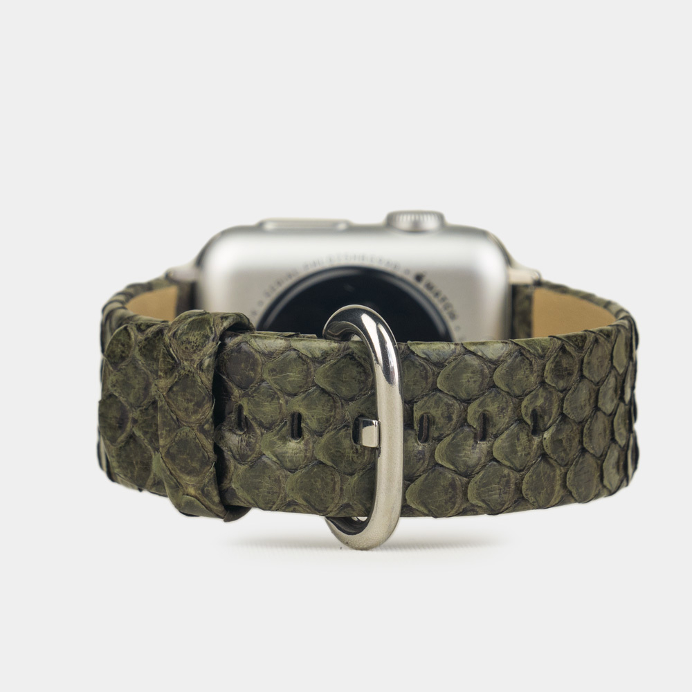 black calfskin strap Apple watch 44, 45 & 49mm by Marcel Robert