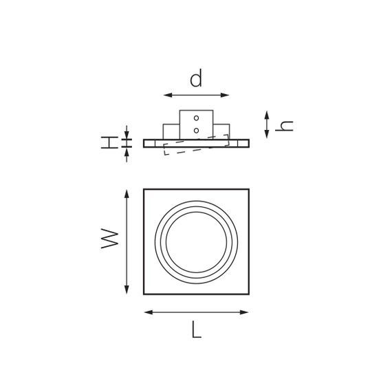 Комплект из светильника и рамки Lightstar Intero 111 (217817+217906) i81706