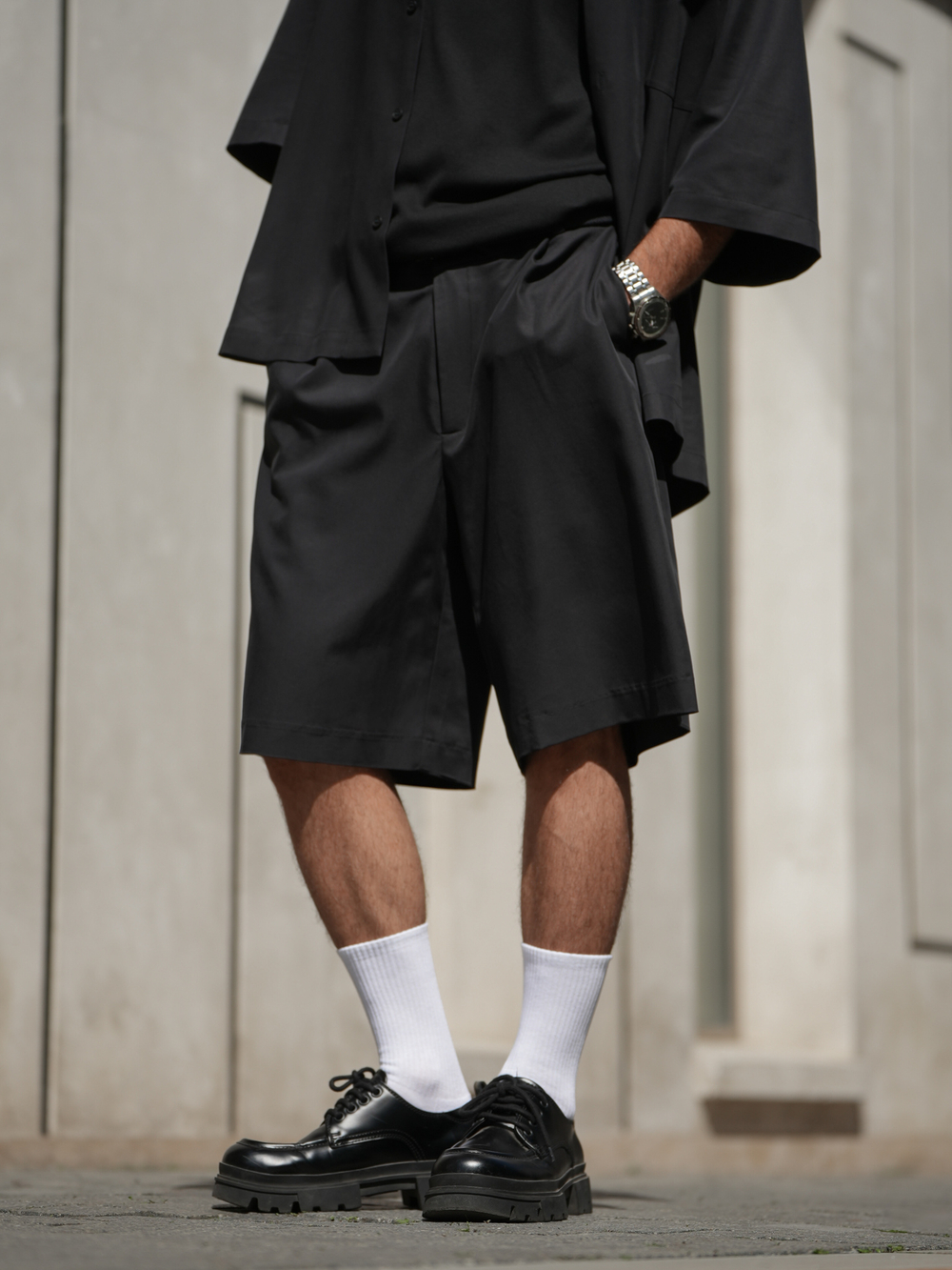 Шорты широкие | black