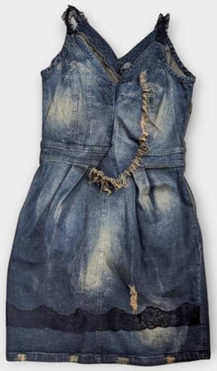 Архивное джинсовое платье Y2K (M)