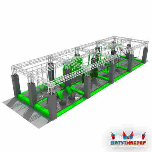 Батутный центр ниндзя парк «Академия прыжков», 18×5×3,5 м