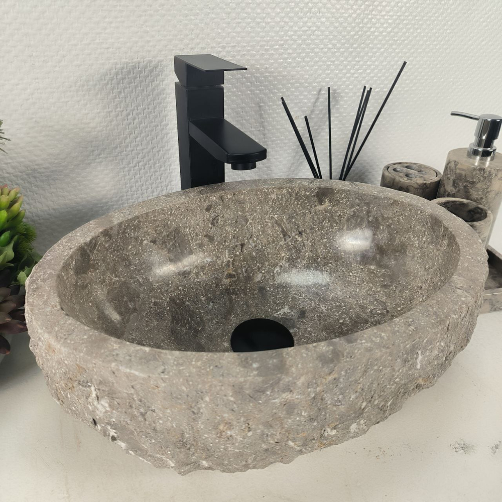 Раковина из мрамора Erozy Grey EM-64640 42*32*16 0190