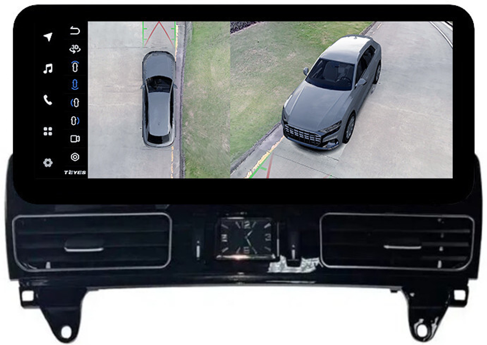 Магнитола Mercedes-Benz ML W166, GL X166 2011-2015 NTG 4.5/4.7 (спец-рамка) - Teyes LUX ONE 360 монитор 12.3" 2K QLED на Android 10, 6+128Гб, CarPlay, 4G SIM-слот, 4 камеры в комплекте