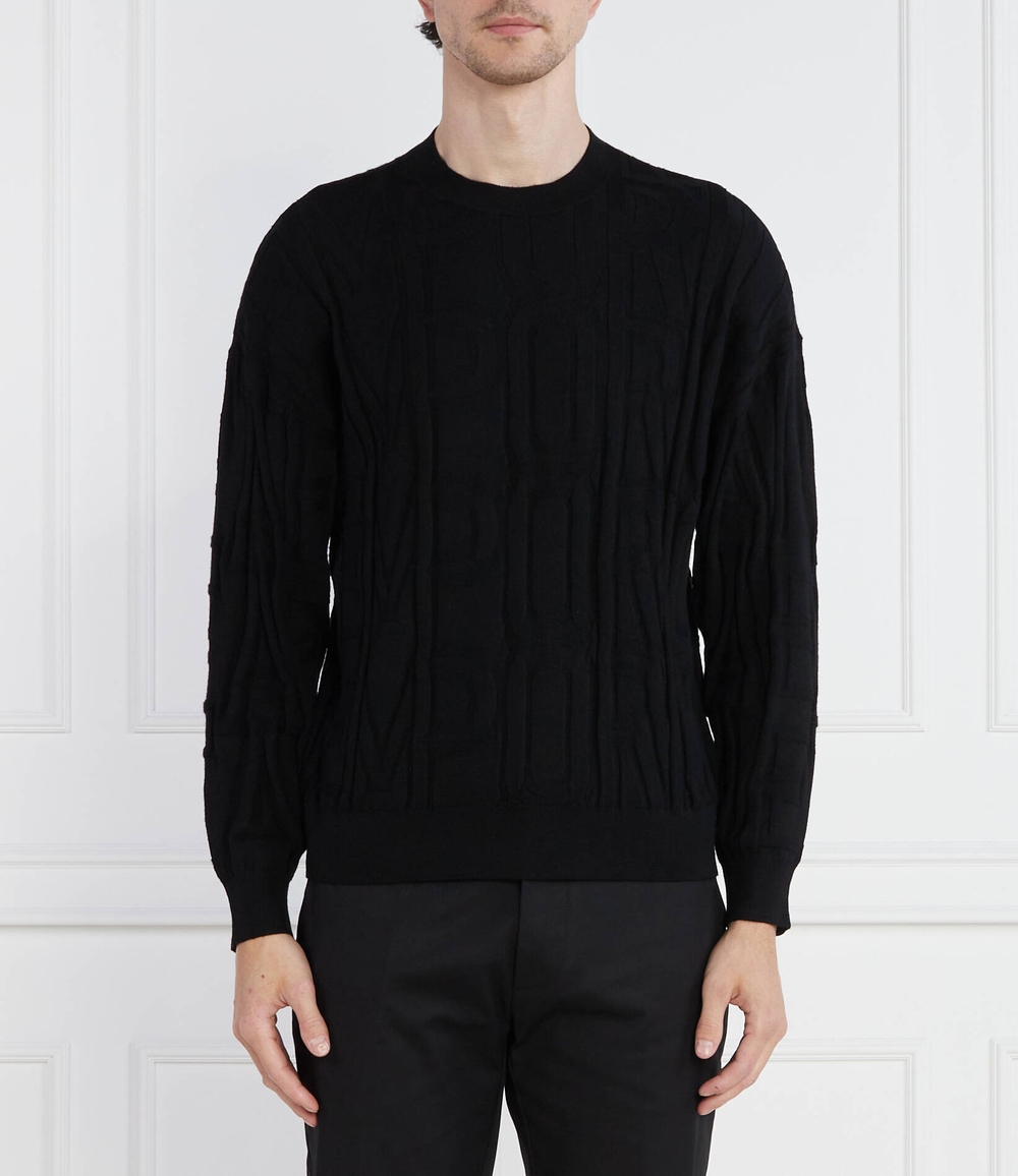 Хлопковый свитер Emporio Armani - черный(6R1MX4 1MFVZ)