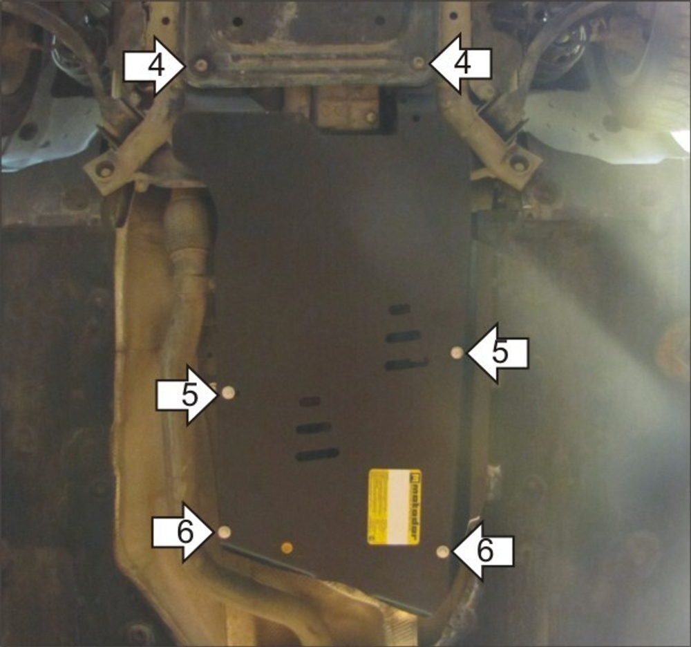 Защита КПП, Разд. коробки. 5 мм, Алюминий. для BMW 3 (e90) X1 (e84) MOTODOR.30208