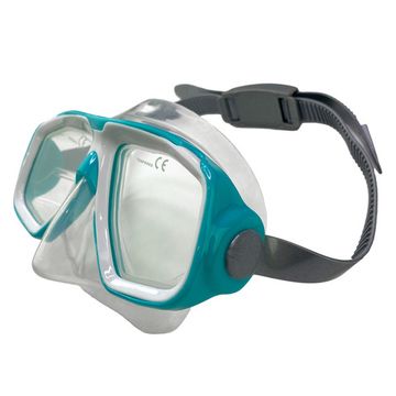 Маска подростковая Scorpena бело-зеленая