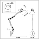 3344/1W ODL Бра E27 60Вт IP20 MODERN