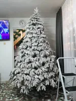 Заснеженная елка «Камчатская» (Литая+пвх) 210 см / 2.1 м