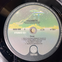 Винтажная виниловая пластинка LP Сборник Nazareth Snaz (Швеция 1981) Hair Of The Dog