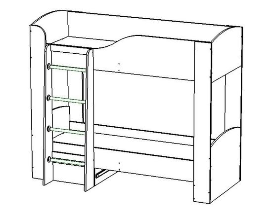 Кровать ЛАВОРО-2   1800-700 /1832*1646*918/ венге / дуб выбеленный