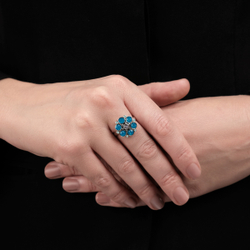 "Абарис" кольцо в серебряном покрытии из коллекции "Пастель" от Jenavi