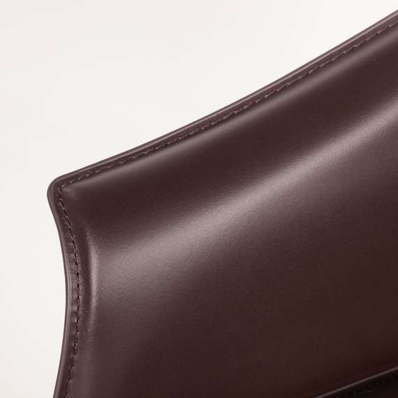 Полубарный стул Gio, коричневая кожа