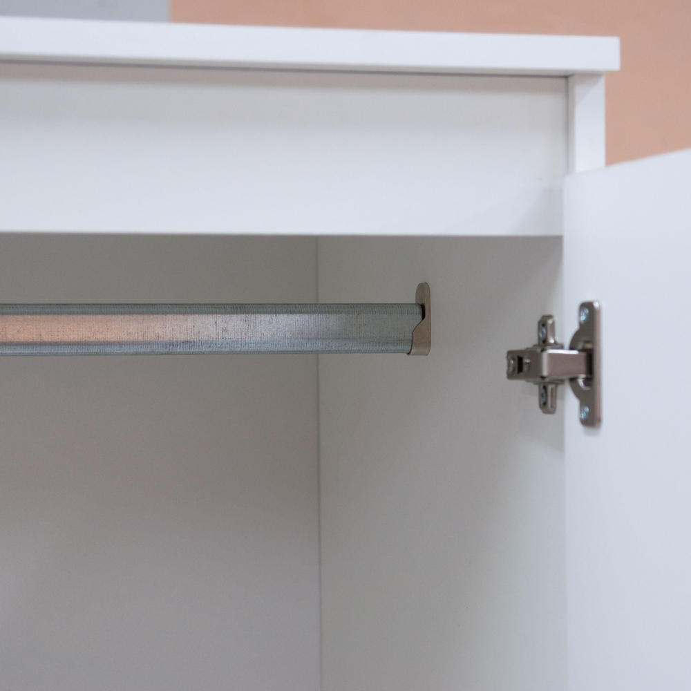 Шкаф для одежды, 92х47х182, Марм, распашной, в прихожую, с полками, Dipriz