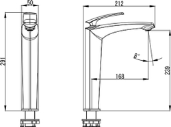Смеситель для раковины STWORKI Гётеборг S03020GB вороненая сталь