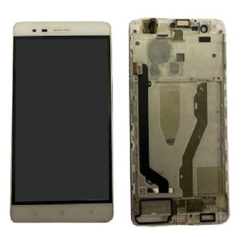 Дисплей для Lenovo K5 NOTE в сборе с тачскрином на рамке (Gold)