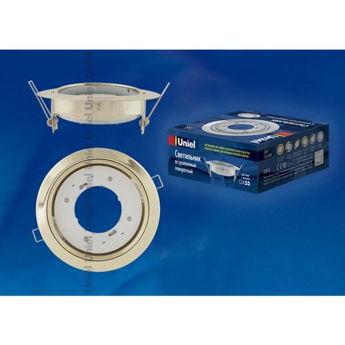 GX53/H5-M GOLD 1 PROM Светильник ультратонкий поворотный встраиваемый. Цвет корпуса золото .Картонная упаковка.