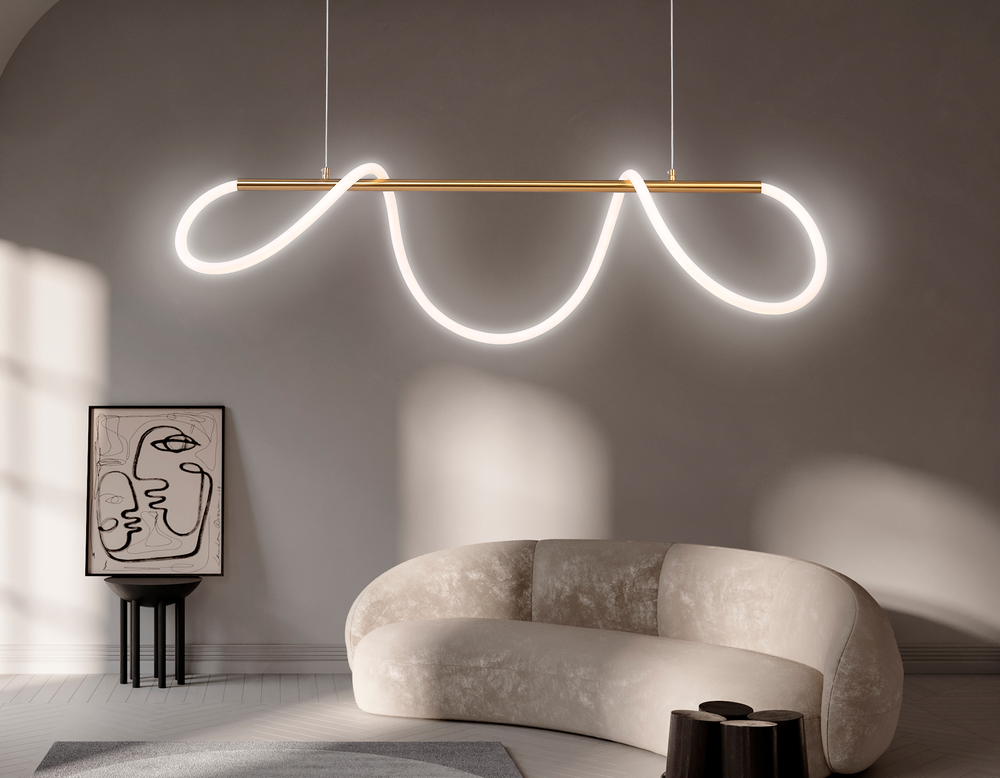 Ambrella Подвесной светодиодный светильник с пультом Line FL10535