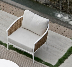 "Тоскана" лаунж-зона из искусственного ротанга, цвет соломенный