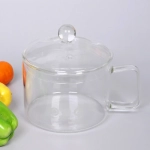 Кастрюля из боросиликатного стекла 1,35л «Хай-Тек» со стеклянной ручкой