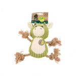 Игрушка мягкая M-PETS ECO "Коровка Рози"с канатом 28 см, для собак