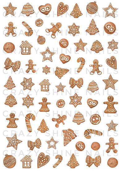 Слайдер-дизайн Crazy Shine Nails mini: НГ Пряники