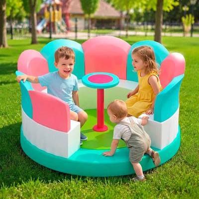 Детский аттракцион карусель 4kids Ракушка «Цветик-Семицветик» c электроприводом