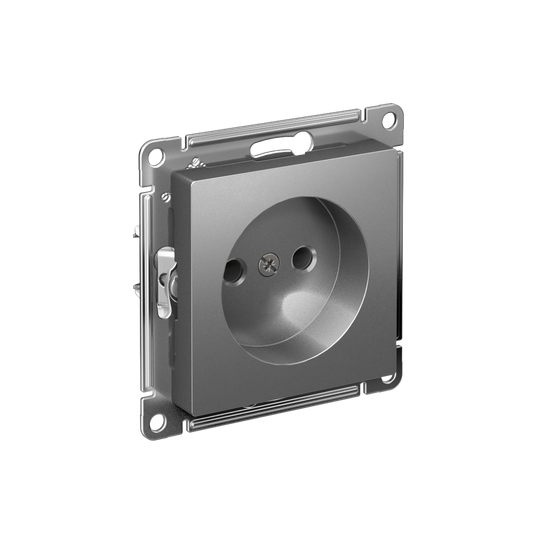 Розетка AtlasDesign 16А без заземл. без шторок быстрозажим. клем. механизм сталь SE ATN000941S