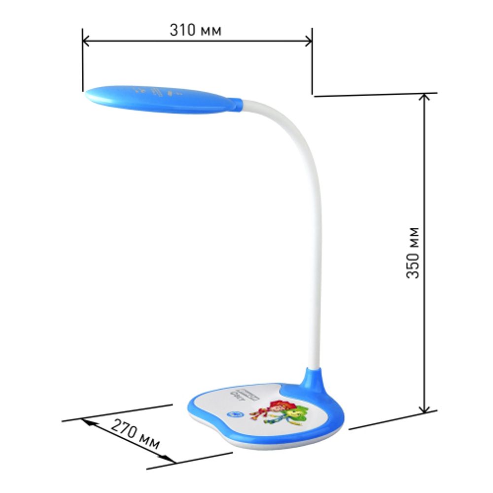 Настольный светильник ЭРА NLED-433-6W-BU ФИКСИКИ светодиодный синий | Светодиодные настольные лампы