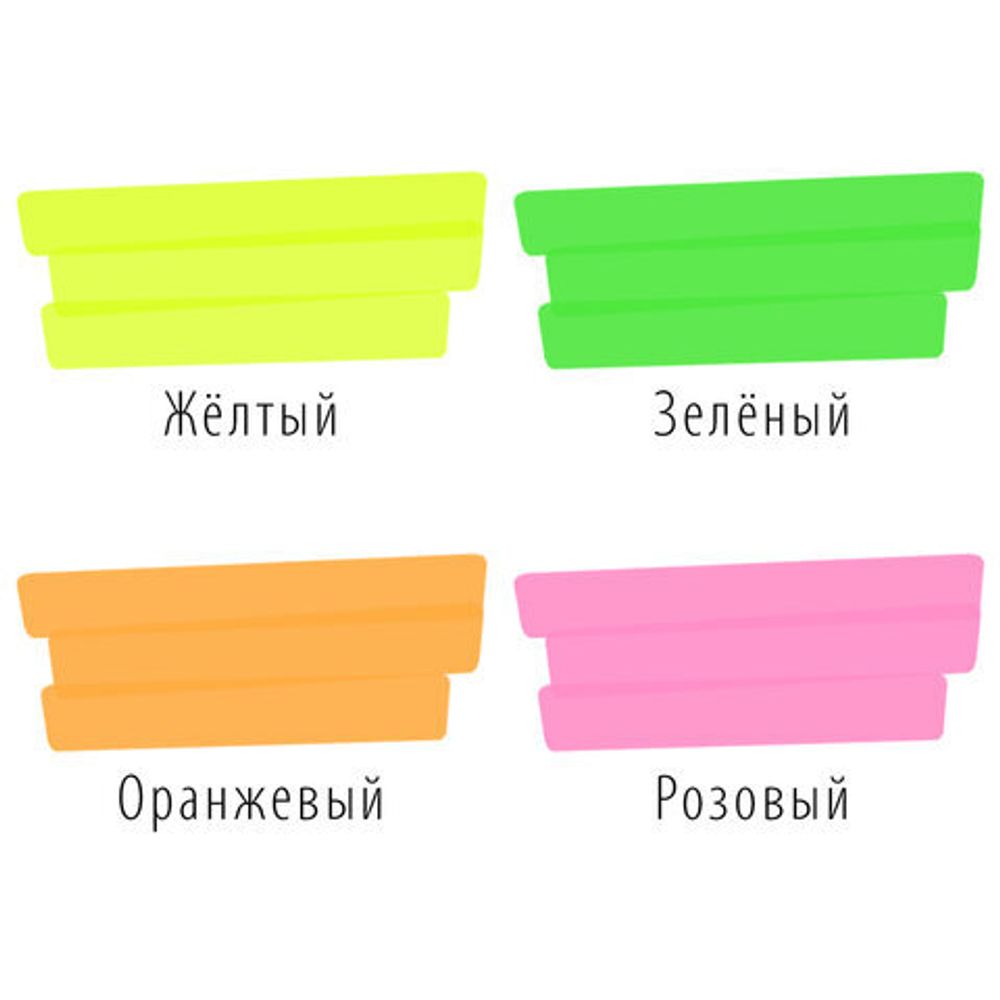 Набор текстовыделителей BRAUBERG 4 шт., АССОРТИ, "SPECIAL", линия 1-5 мм, 151900