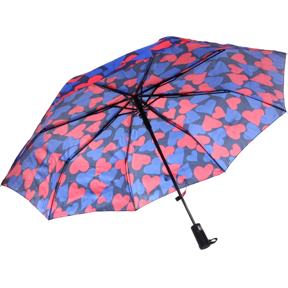 Зонт женский полуавтомат «Ultramarine- Влюбленность», микс 6 цветов, 8 спиц, d-100см, длина в слож. виде 28см, голубые цветы