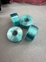 Нитки для оплетки проволоки, полиэстер, №28 Бирюзовый