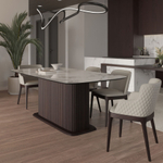 Стол прямоугольный Denver 230, керамика глянцевая, опора дерево