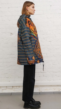 Двусторонняя куртка "Подсолнухи", по мотивам картины Ван Гога "Подсолнухи (F452)"