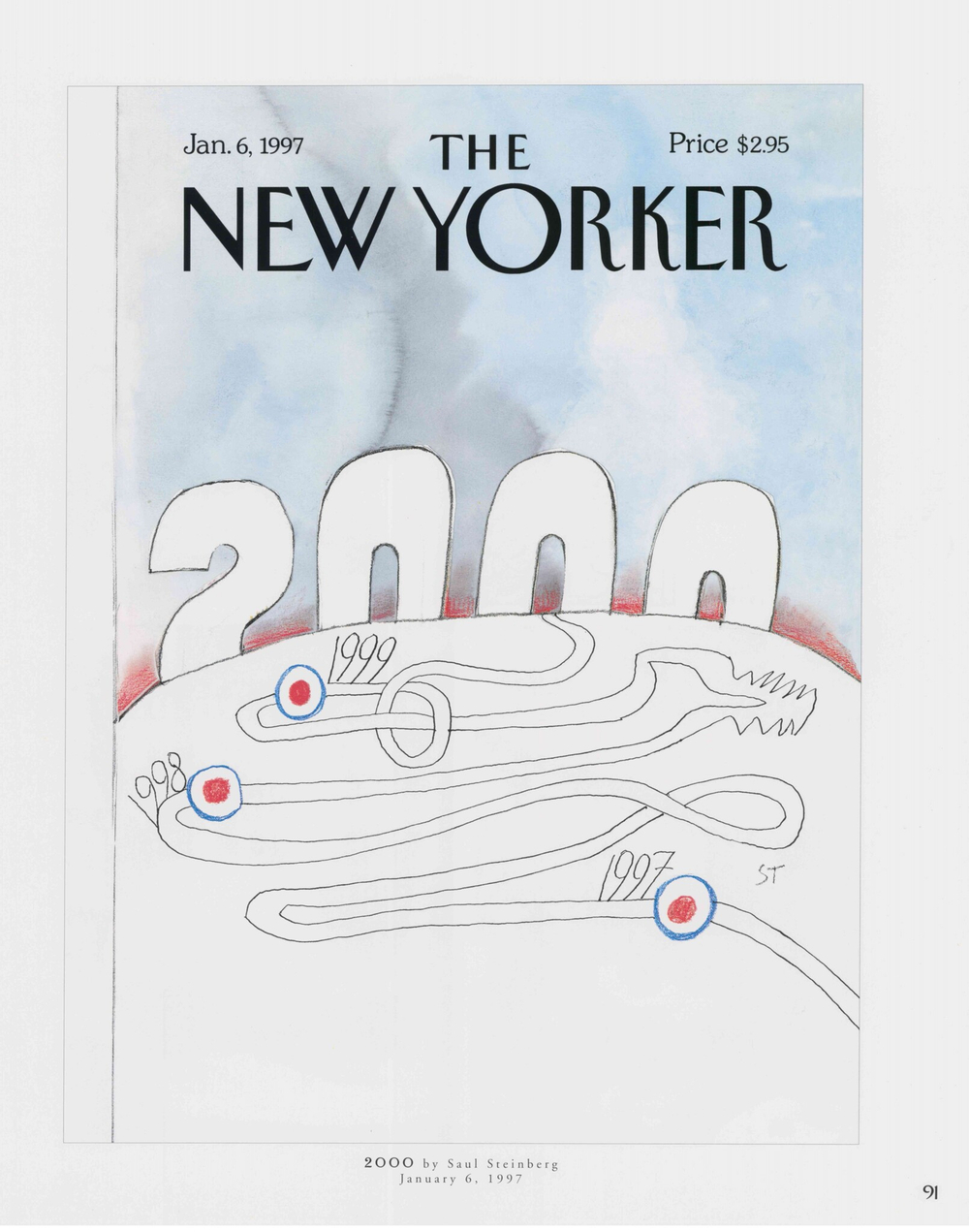 Постер журнала The New Yorker 06-01-1997, односторонний