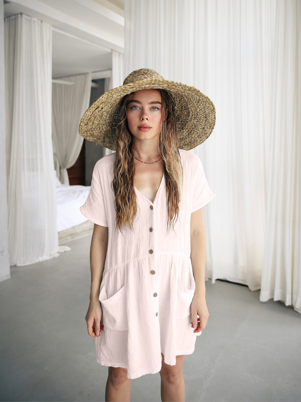 Платье Country в цвете розовый сахар