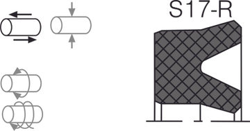 Уплотнение штока S17-P 70x82x12.5 Aksios