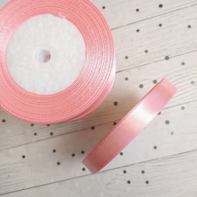 Лента атласная розовая 12мм
