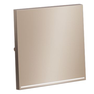 Клавиша для выключателя/переключателя одноклавишного с подсветкой, S70 Metal (платина)