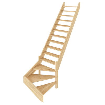 Лестница на второй этаж ЛС-14м Правая (без поручня)