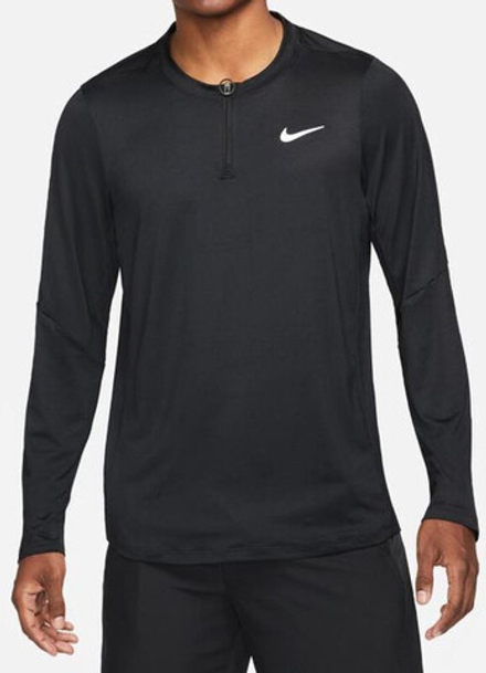 Мужская теннисная футболка  Nike Dri-Fit Advantage Camisa M - black/black/white