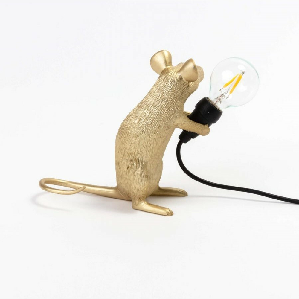 Настольная лампа Mouse Lamp Sitting GOLD USB 15231
