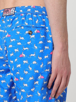 Шорты муж. MC Saint Barth RABBIT LOVER 17 синий кролики белый/розовый