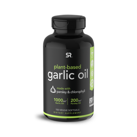 Sports Research, Чесночное масло, plant-based Garlic Oil, 150 вегетарианских капсул