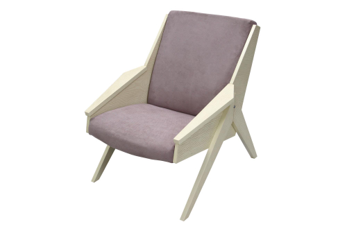 Кресло БЭМБИ АМБЕР Д арт.GS-341767 1 уп. (каркас дуб, сиденье Verona Rose розовое).