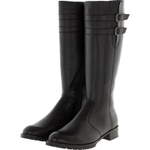 635507 Сапоги женские черные кожа